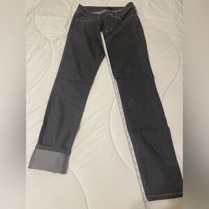 Size 2 PRANA gray skinny jeans white stitching